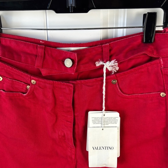 Valentino Red Straight Leg Jeans- read description - Picture 7 of 9